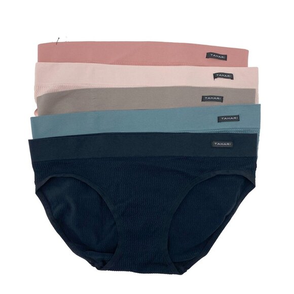 Tahari Women's Seamless Jaquirard Briefs | 5 Pack - Picture 1 of 2